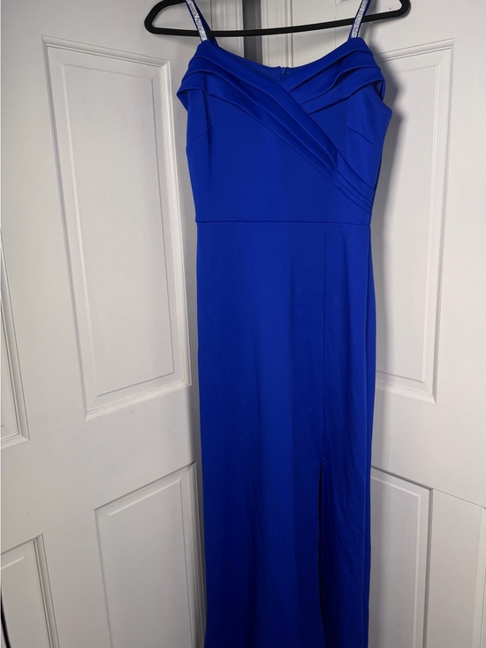Alexa B Dresses & Skirts - Sleek Cobalt Blue Maxi Dress with Draped Bodice